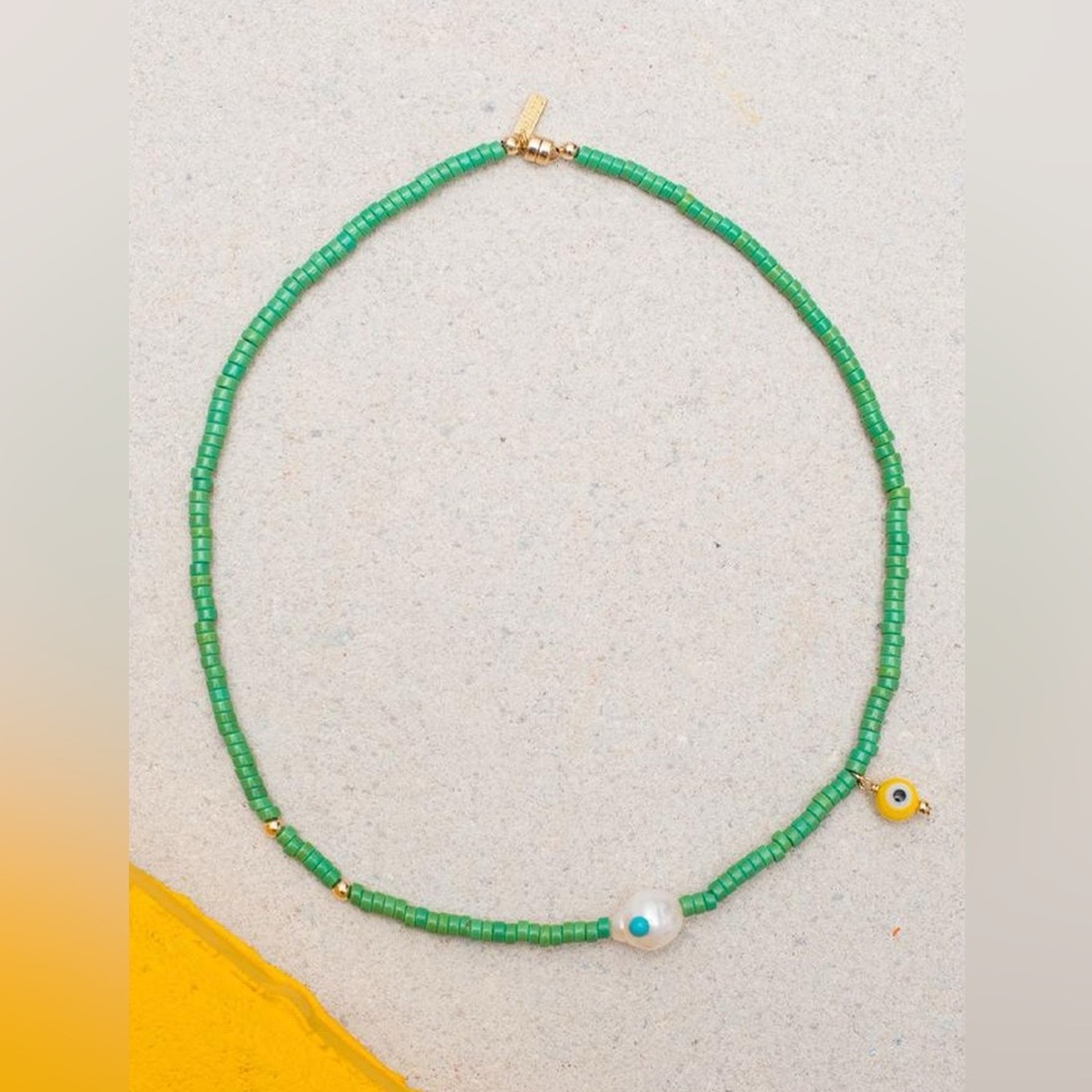ELIOU Green beaded necklace